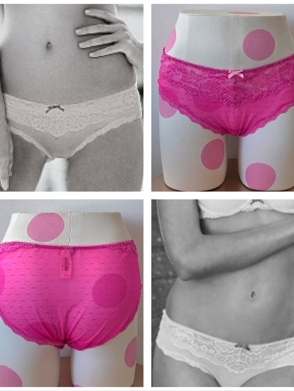 Victoria's Secret VTG Dream Angels Lace Cheeky Bikini Panty NWT Hot Pink Y2K HTF
